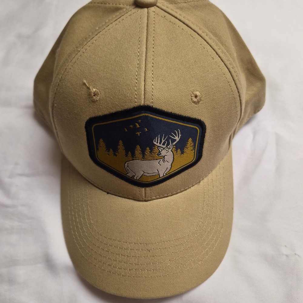 Outdoor Cap Mens Tan Deer Buck Forest‎ Patch Snapback Hat MJH250602 NWT